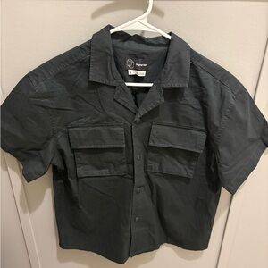 Original Use Black Casual Button Down Shirt